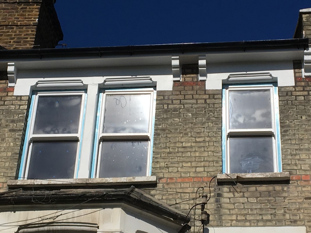 New uPVC sash windows fitted on Victorian terrace in Chessington